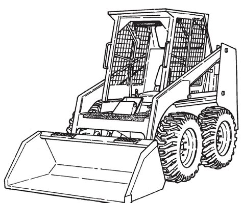 skid steer outline|sketches of skid steers.